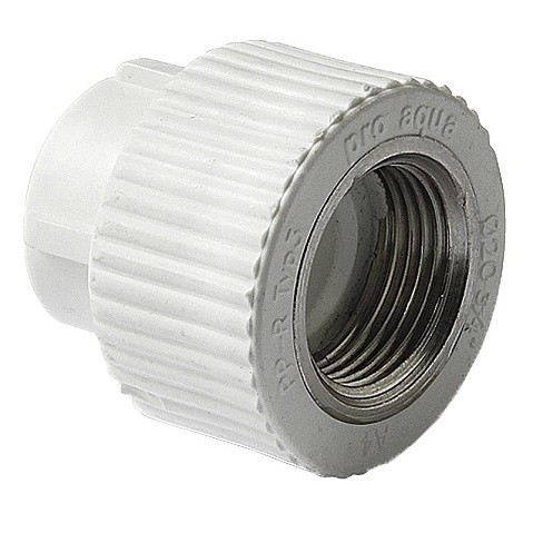 Муфта комбинированная ПП 25-3/4'' PN 25 с внутренней резьбой белая Pro Aqua PA22014P купить в Нижнем Новгороде | "Проконсим"