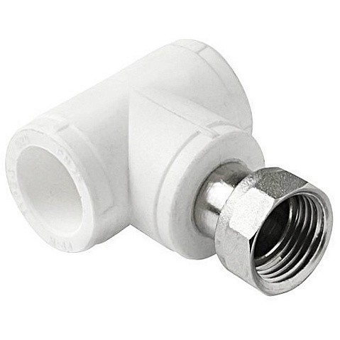 Тройник комбинированный ПП 20-3/4'' PN 25 с накидной гайкой белый Pro Aqua PA29110 купить в Нижнем Новгороде | "Проконсим"