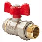 Кран латунный шаровой Valfex Optima.227.NLB1 11Б27фт1М DN 15 PN 25 никелированный американка бабочка купить в Нижнем Новгороде | "Проконсим"