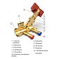 Клапан балансировочный STAD.BY-1-15, DN 15 PN 16 наклонный, латунный Kv 2,97 м3/ч с измерительными ниппелями, дренажный купить в Нижнем Новгороде | "Проконсим"