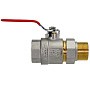 Краны латунные шаровые DN 32 PN 40 никелированные рычаг американка РИДАН BVR-FR купить в Нижнем Новгороде | "Проконсим"
