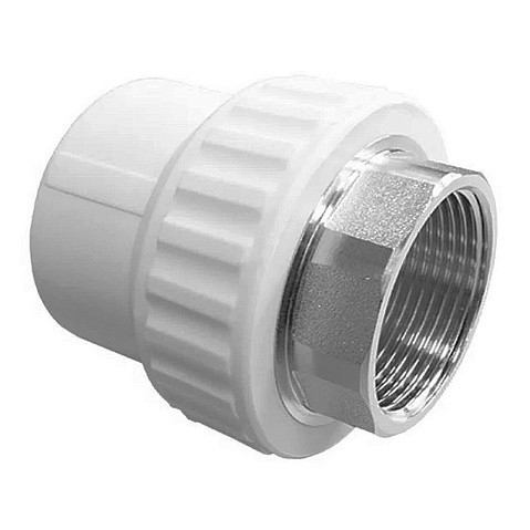 Муфта комбинированная ПП 32-1'' PN 25 под ключ с внутренней резьбой белая VALFEX  купить в Нижнем Новгороде | "Проконсим"