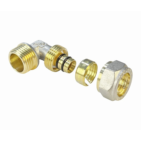 Угольник латунный для PEX труб 20-1/2'' PN 10 обжимной никелированный Valfex VF.352.N  купить в Нижнем Новгороде | "Проконсим"