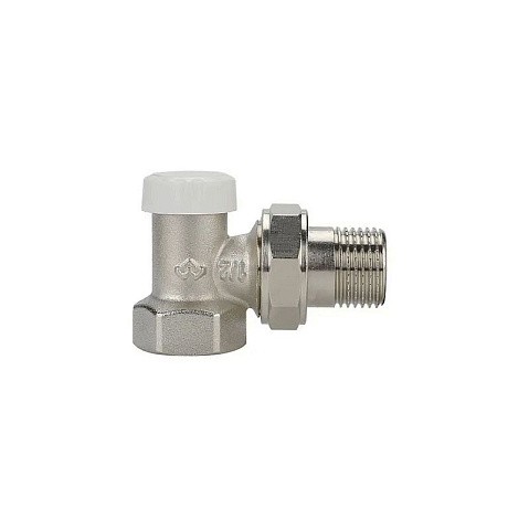 Клапан радиаторный VARMEGA VM10201 DN15 PN10 угловой настроечный G-1/2'' муфта-штуцер купить в Нижнем Новгороде | "Проконсим"