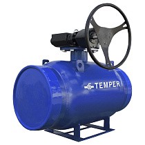 Краны стальные шаровые DN 300-600 PN 16-25 полнопроходные приварные ISO под задвижку с редуктором Temper серия 292 купить в Нижнем Новгороде | "Проконсим"