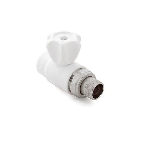 Кран шаровой для радиатора ПП 25-3/4'' PN 25 прямой с американкой белый РТП 10587 купить в Нижнем Новгороде | "Проконсим"