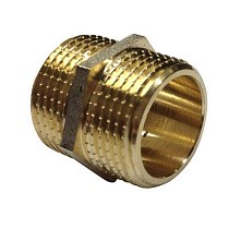 Ниппели латунные никелированные DN 15-50 PN 40 штуцер-штуцер  купить в Нижнем Новгороде | "Проконсим"