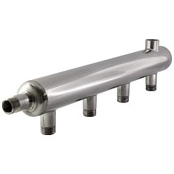  Коллектор из нержавеющей стали PLP на 4 выход. Ду40 Ру16 3/4" х 3/4" НР НР (922151414) со склада Проконсим в Нижнем Новгороде