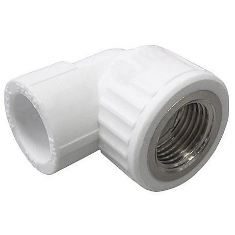 Угольник комбинированный ПП 20-1/2'' PN 25 с внутренней резьбой белый VALFEX  купить в Нижнем Новгороде | "Проконсим"