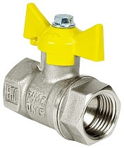 Краны латунные шаровые газовые 11Б27фт1М DN 15-50 PN 25-40 никелированные бабочка муфта-муфта Valfex.277 Standart ГОСТ Р 59553 купить в Нижнем Новгороде | "Проконсим"