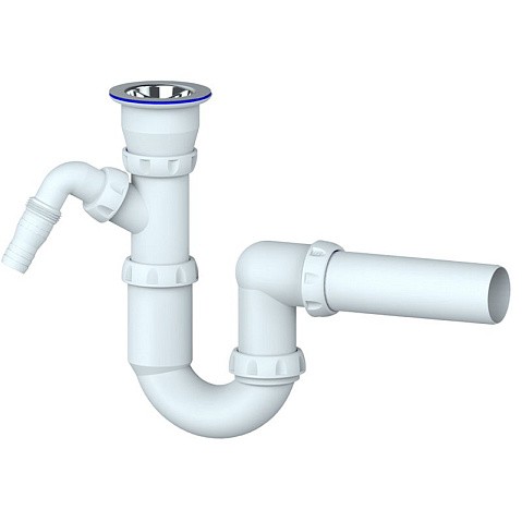 Сифон для умывальника Unicorn Y310V, 40х40 прямой отвод, 1 1/2'' х40 чаша из нержавеющей стали с отводом для стиральной машины купить в Нижнем Новгороде | "Проконсим"