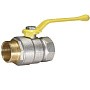 Кран латунный Temper серия 83 DN40 PN25 никелированный газовый рычаг м-шт ГОСТ Р 59553 купить в Нижнем Новгороде | "Проконсим"