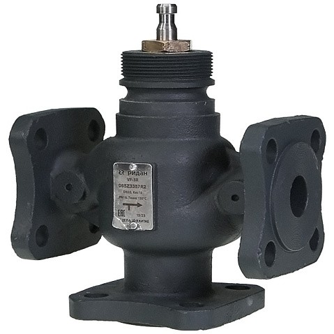 Клапан чугунный регулирующий DN 15 PN 16 под привод 1,6kv фланцевый до 150гр. РИДАН VF-3R 065Z3353R2 купить в Нижнем Новгороде | "Проконсим"