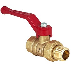  Латунный шаровой кран Ду32 Ру40 Valfex VF.223.LR1.114.DP 11Б27фт1М американка, проход , рычаг. (111401016) со склада Проконсим в Нижнем Новгороде