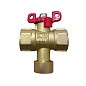 Кран латунный шаровой Пензапромарматура DN15 PN16 G1/2'' с фильтром никелированный полнопроходной муфта-муфта бабочка купить в Нижнем Новгороде | "Проконсим"