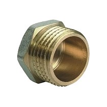 Заглушки латунные DN 15-50 PN 40 никелированные штуцерная купить в Нижнем Новгороде | "Проконсим"