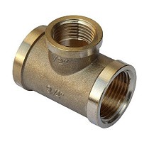 Тройники латунные DN 20-25 PN 40 муфта-муфта-муфта переходные купить в Нижнем Новгороде | "Проконсим"