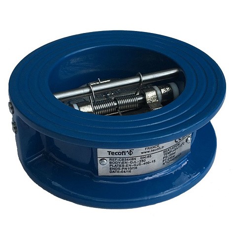 Клапан обратный Tecofi CB3448N, двустворчатый, DN 250 PN 16 , чугунный купить в Нижнем Новгороде | "Проконсим"