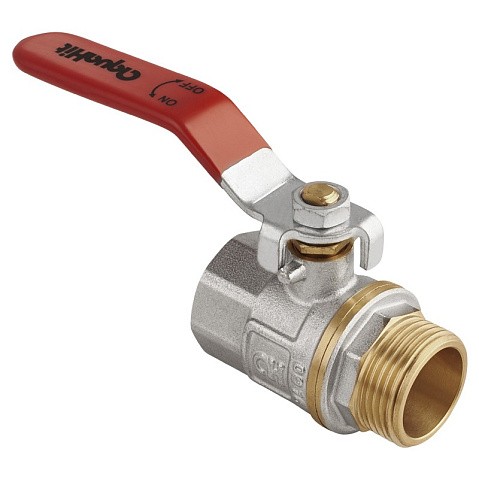 Кран латунный шаровой MVI AquaHit BV.312.04 DN 50 PN 25 рычаг муфта-штуцер полнопроходной никелированный купить в Нижнем Новгороде | "Проконсим"