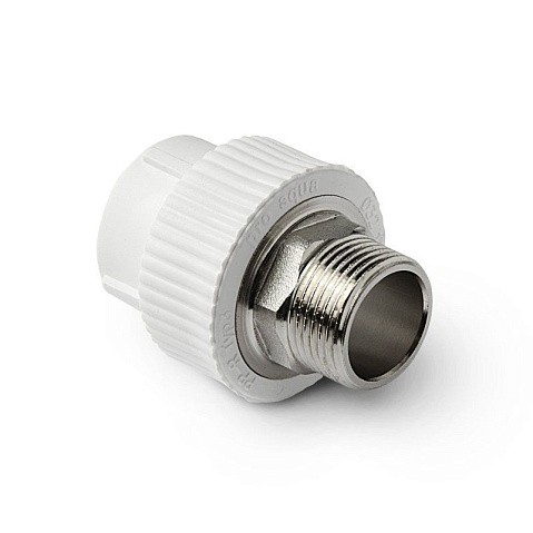 Муфты ПП DN 32-110 PN 25 комбинированные под ключ с наружной резьбой белые Pro Aqua купить в Нижнем Новгороде | "Проконсим"