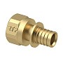 Муфта латунная для PEX труб  16-3/4''  PN 16  под надвижную гильзу с внутренней резьбой  РосТурПласт купить в Нижнем Новгороде | "Проконсим"