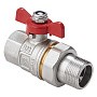 Кран латунный шаровой MVI BV.520 DN 32 PN 40 никелированный полнопроходной американка бабочка купить в Нижнем Новгороде | "Проконсим"