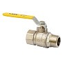 Кран латунный шаровой газовый MVI BV.812 DN 20 PN 25 никелированный полнопроходной муфта-штуцер рычаг купить в Нижнем Новгороде | "Проконсим"