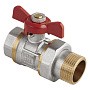 Кран латунный шаровой MVI AquaHit BV.320.04 DN 15 PN 25 бабочка американка полнопроходной никелированный купить в Нижнем Новгороде | "Проконсим"