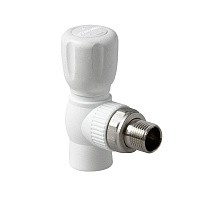 Краны шаровые ПП DN 20-25 PN 25 для радиатора угловые белые Pro Aqua купить в Нижнем Новгороде | "Проконсим"