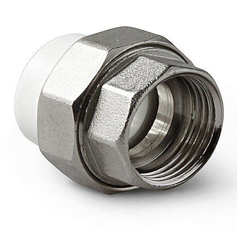 Муфта комбинированная ПП 25-1/2'' PN 25 разъёмная с внутренней резьбой белая Pro Aqua PA20012 купить в Нижнем Новгороде | "Проконсим"