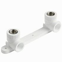 Угольник установочный двойной ПП 20-1/2'' PN 25 с внутренней резьбой белый Pro Aqua PA280008P купить в Нижнем Новгороде | "Проконсим"