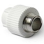 Муфта комбинированная ПП 32-1'' PN 25 с наружной резьбой белая Pro Aqua PA23018P