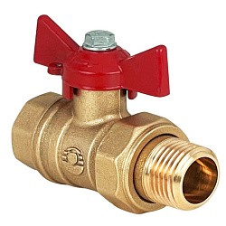  Латунный шаровой кран Ду15 Ру40 Valfex VF.230.LB1.012.DP 11Б27фт1М американка, проход , бабочка. (111401513) со склада Проконсим в Нижнем Новгороде
