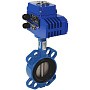 Затвор дисковый поворотный DN 500 PN 10(16) межфланцевый с диском из чугуна уплотнение-EPDM электропривод Э.М-А-100/24 СИБЗТА