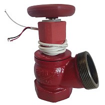 Клапан пожарный чугунный угловой 125гр. DN 50-65 PN 16 КПЧ муфта-штуцер с датчиком ДППК Апогей купить в Нижнем Новгороде | "Проконсим"