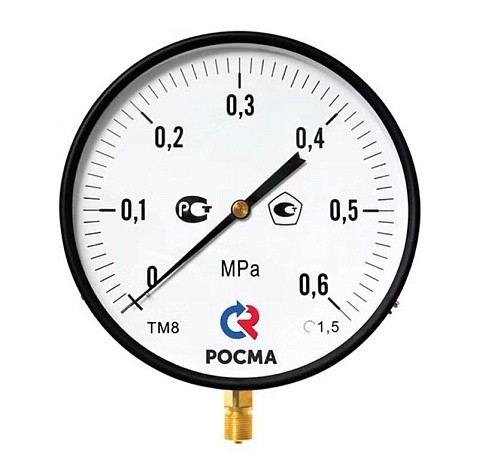 Манометры ТМ-810Р.00 котловый, 250мм, M20x1,5, радиальные РСМ купить в Нижнем Новгороде | "Проконсим" Манометры ТМ-810Р.00 котловый, 250мм, M20x1,5, радиальные РСМ купить в Нижнем Новгороде | "Проконсим"