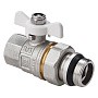 Кран латунный шаровой MVI BV.521 DN 15 PN 40 с уплотнением никелированный полнопроходной американка бабочка купить в Нижнем Новгороде | "Проконсим"