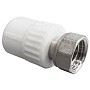 Муфта комбинированная ПП 20-1/2'' PN 25 с накидной гайкой белая PlasticPro