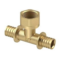  Тройники латунные для PEX труб DN 16-25 PN 16 под надвижную гильзу с внутренней резьбой PLP (250702206) со склада Проконсим в Нижнем Новгороде