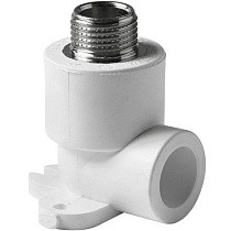 Угольники установочные ПП DN 20-25 PN 25 с наружной резьбой белые Pro Aqua купить в Нижнем Новгороде | "Проконсим"