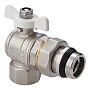 Кран латунный шаровой MVI BV.523 DN 20 PN 40 угловой с уплотнением никелированный полнопроходной американка купить в Нижнем Новгороде | "Проконсим"