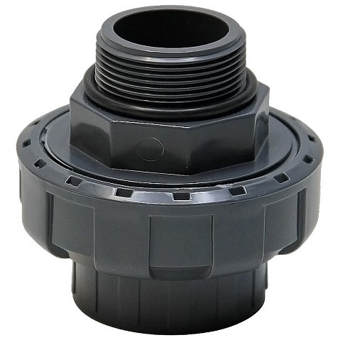 Муфта разборная НПВХ DN 32-1" PN 16 клеевая с наружной резьбой черная Aquaviva BMG32100 купить в Нижнем Новгороде | "Проконсим"
