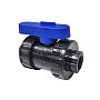 Кран шаровой компрессионный ПНД DN 25 PN 16 наружная резьба -1/2'' внутренняя резьба -3/4'' обжимной для ПЭ труб Кудиновский трубный завод