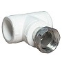 Тройник комбинированный ПП 20-1/2'' PN 25 с накидной гайкой белый VALFEX  купить в Нижнем Новгороде | "Проконсим"