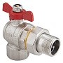 Кран латунный шаровой MVI BV.522 DN 20 PN 40 угловой никелированный полнопроходной американка бабочка купить в Нижнем Новгороде | "Проконсим"