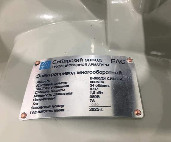 Электропривод В- 600/24 380В 1,5кВт многооборотный 600Нм СибЗТА купить в Нижнем Новгороде | "Проконсим"
