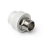Муфта комбинированная ПП 32-1'' PN 25 под ключ с наружной резьбой белая Pro Aqua PA23518P