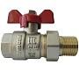 Краны латунные шаровые DN 15-25 PN 40 никелированные бабочка американка РИДАН BVR-FR купить в Нижнем Новгороде | "Проконсим"