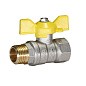 Кран латунный Temper серия 83 DN20 PN40 никелированный газовый бабочка м-шт ГОСТ Р 59553 купить в Нижнем Новгороде | "Проконсим"