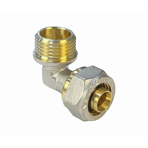 Угольник латунный для PEX труб 20-1/2'' PN 10 обжимной никелированный Valfex VF.352.N  купить в Нижнем Новгороде | "Проконсим"